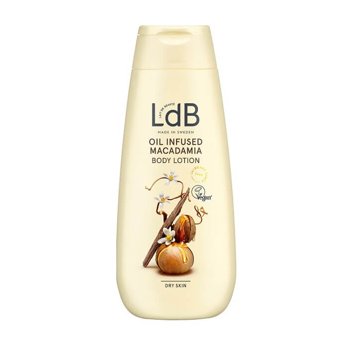 LdB Body Lotion Oil-Infused Macadamia 250 ml Lotion for Dry Skin Body