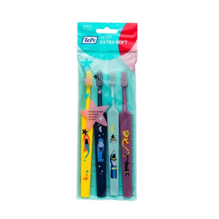 TePe Children's Extra Soft Toothbrush 4 pcs