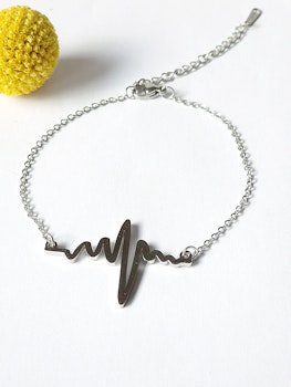 Armband "Heartbeat" i rostfritt stål