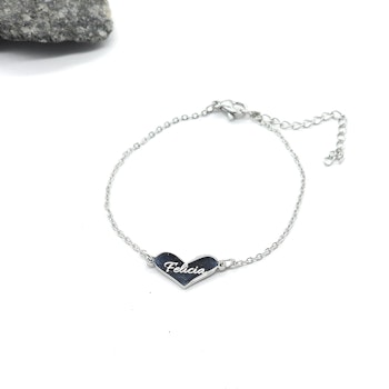 Stainless steel heart bracelet