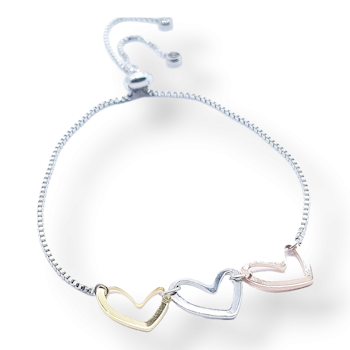 Armband " Tre hjärtan"
