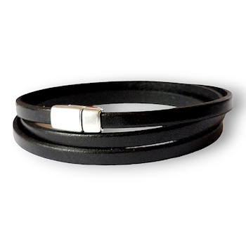 Genuine leather bracelet 3 rounds-available in several colors