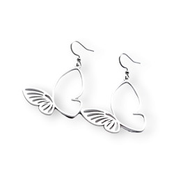 Earrings large butterflies