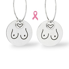 Love your boobs! Earrings Laser engraved