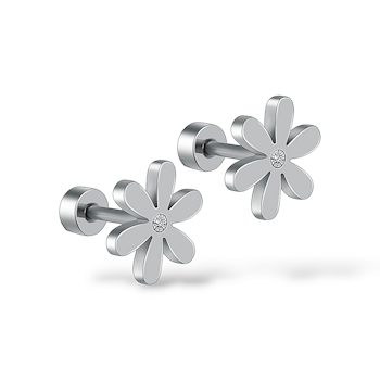 Örhängen Blomma Zircona