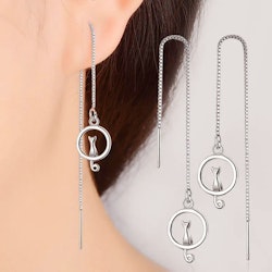 Earrings Hanging cat