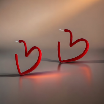 Örhänge Red Heart