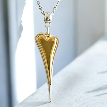 Halsband Dubbelhjärta kedja