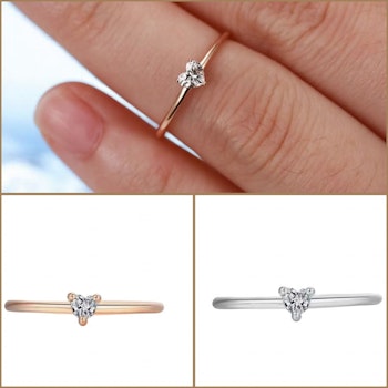 Ring Heart Zirkona