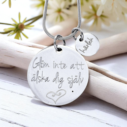 Graverat halsband Glöm att älska dig själv