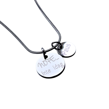 Personligt graverat halsband " Nope ..inte idag"
