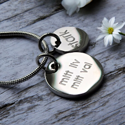 Graverat halsband "mitt liv mitt val