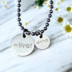 Personligt graverat halsband #Livet