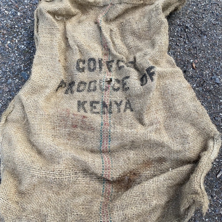 Äkta antik coffe jutesäck