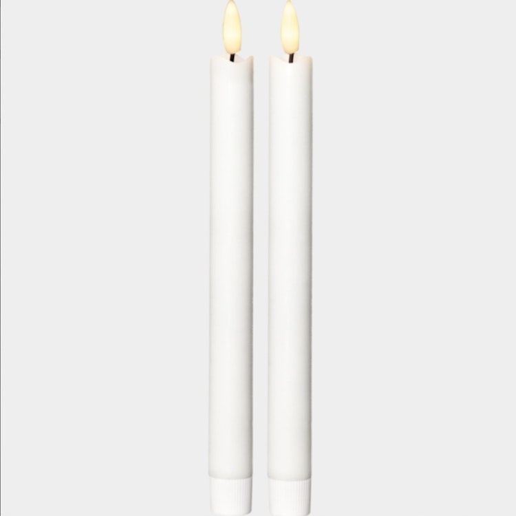 Led Antikljus 2 pk Flamme Vit