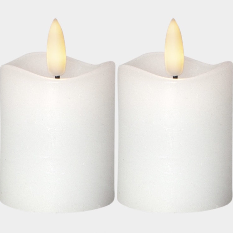 Led Blockljus 2-pk Flamme