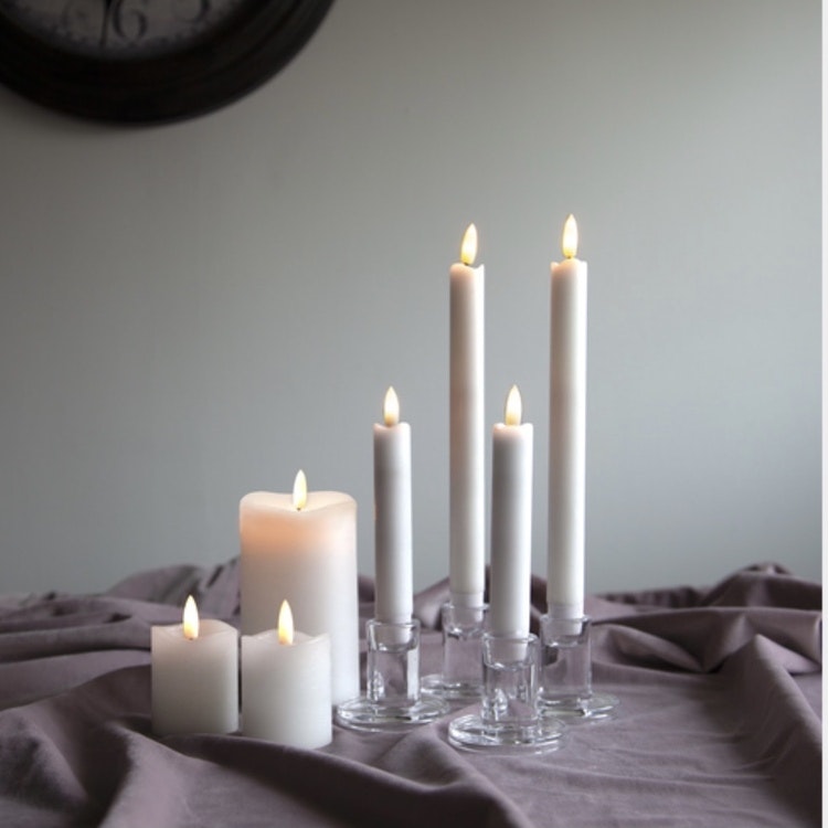 Led Blockljus 2-pk Flamme