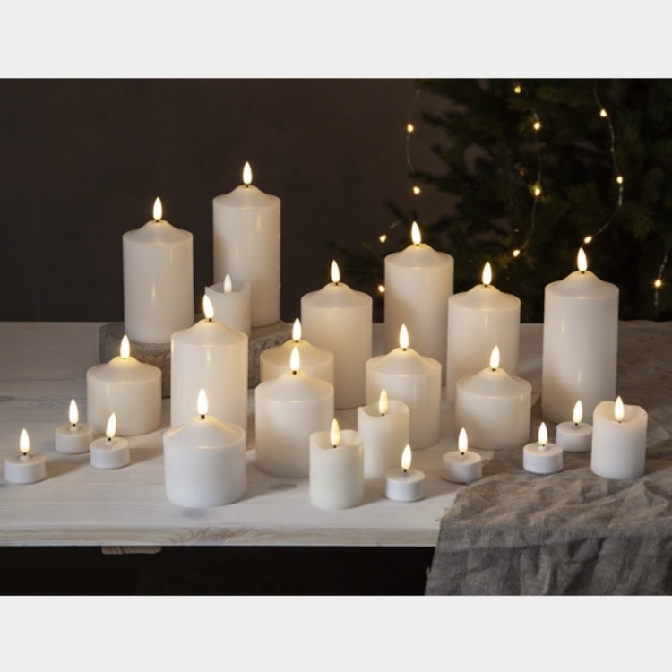 Led Blockljus Flamme mellan
