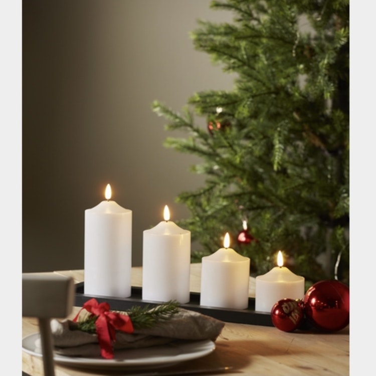 Led Blockljus Flamme stor