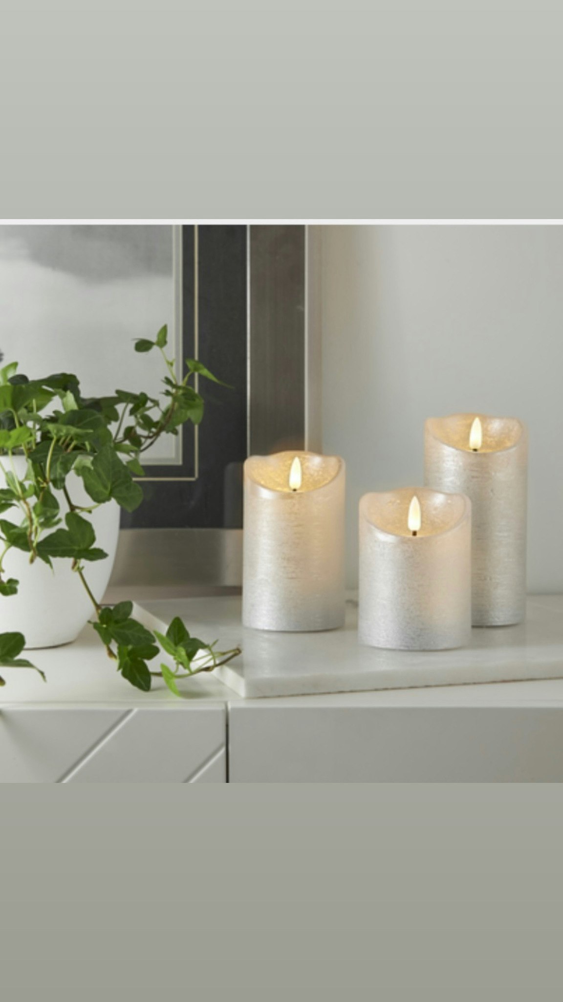 Led Blockljus Flamme Rustic