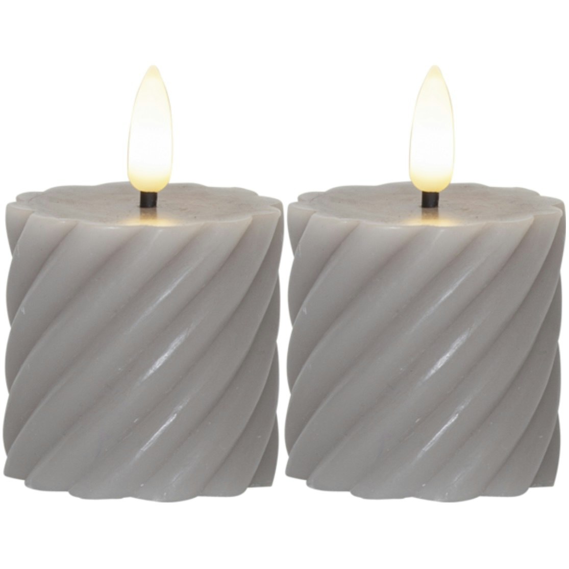 LED BLOCKLJUS 2-PACK FLAMME SWIRL