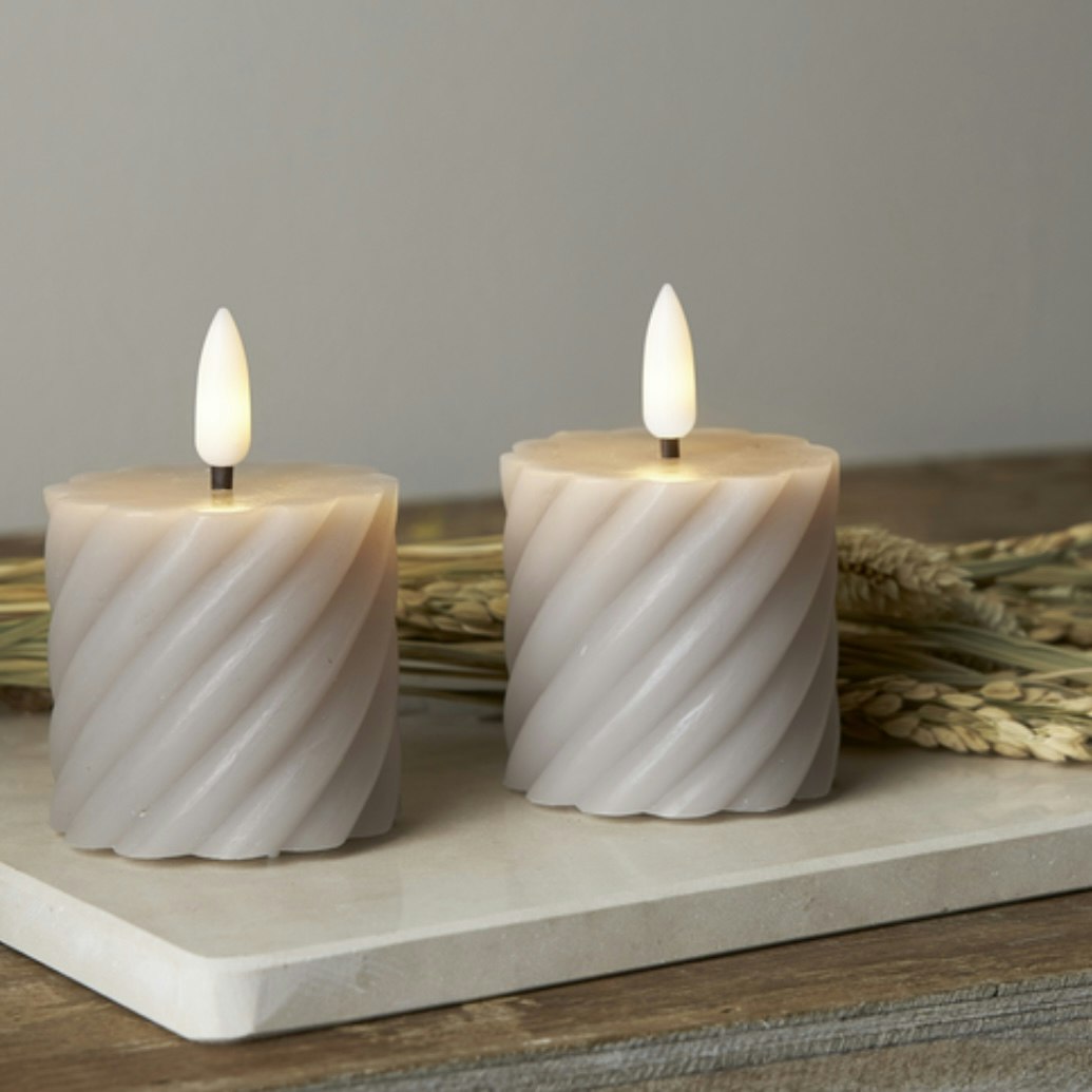 LED BLOCKLJUS 2-PACK FLAMME SWIRL