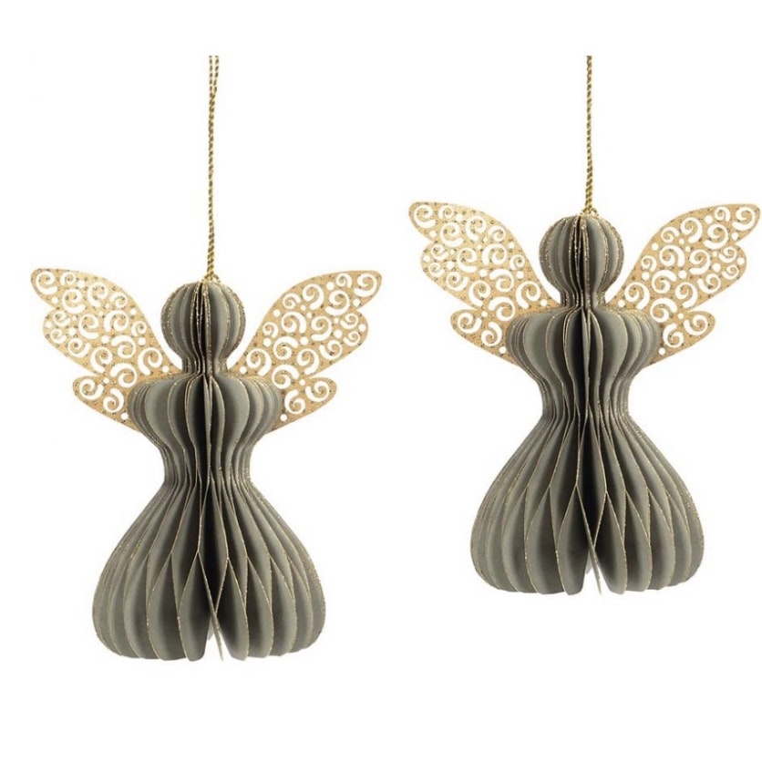 Papperängel Beige/Pistage/Guld 50%