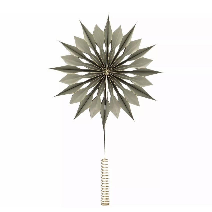 Toppstjärna Papper Beige/Pistage/Guld