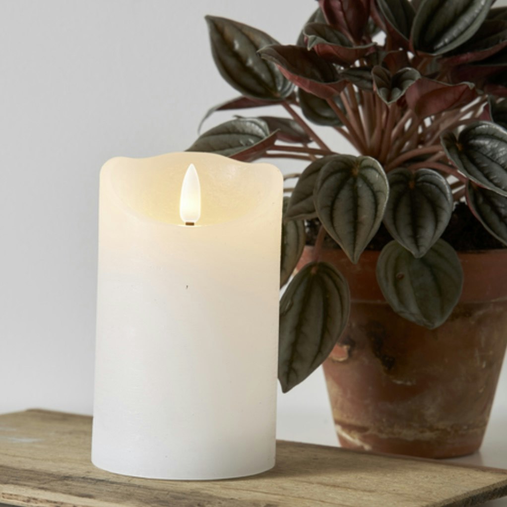 LED BLOCKLJUS FLAMME RUSTIC