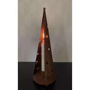 Ljusstake kon med hjärta för kronljus