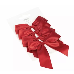 Rosett Satin Röd 4pk