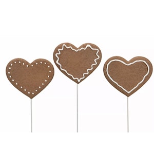 Pepparkaka Hjärta Stick Poly Set/3