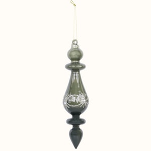 Ornament i glas m. glimmer 50%