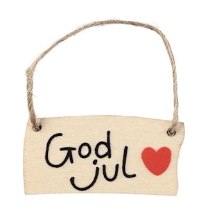 God Jul skylt till Nissedörr