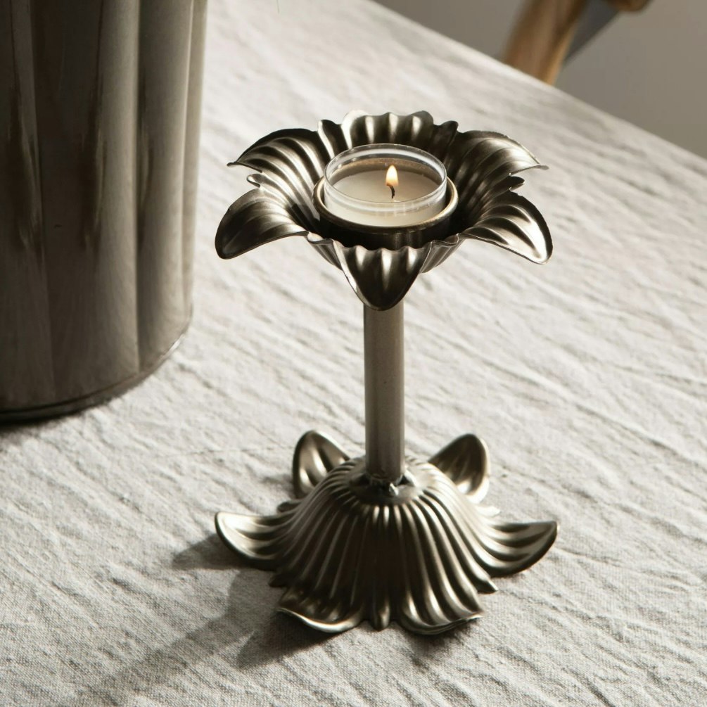 Ljusstake Kombo Antik Champagne
