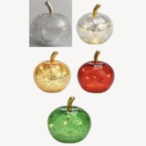 Glasäpple med ledljus 5 olika varianter