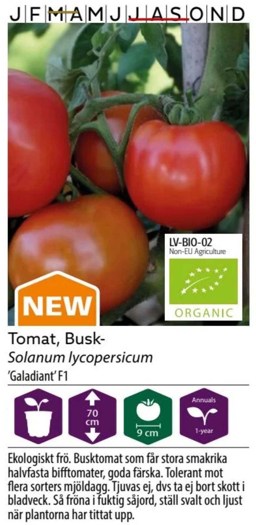 Tomat Busk Gladiant F1 Organic