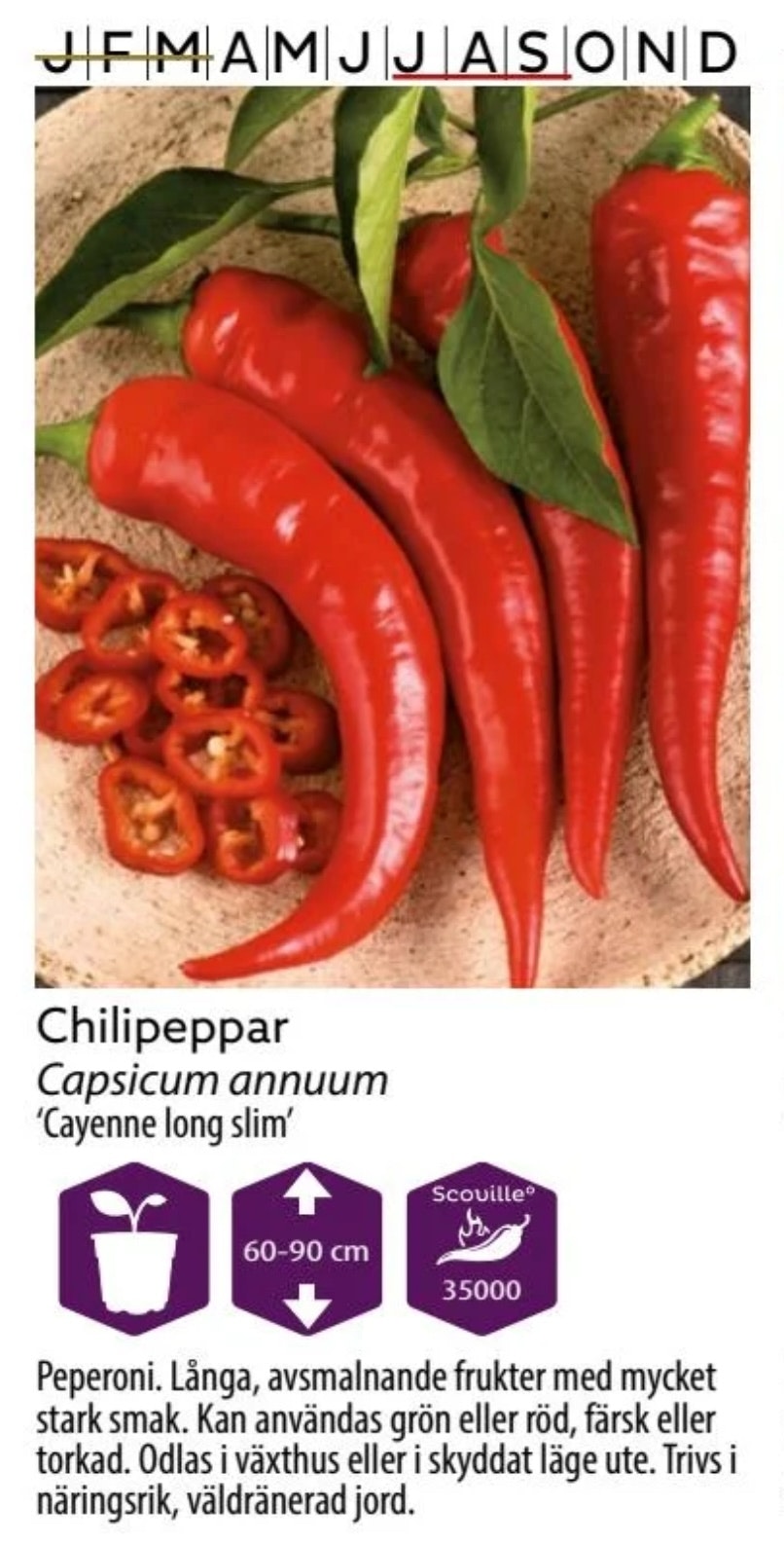 Chilipeppar Cayenne Long Slim