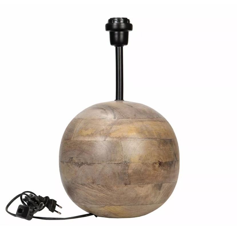 Lampfot Globe Trä Antik