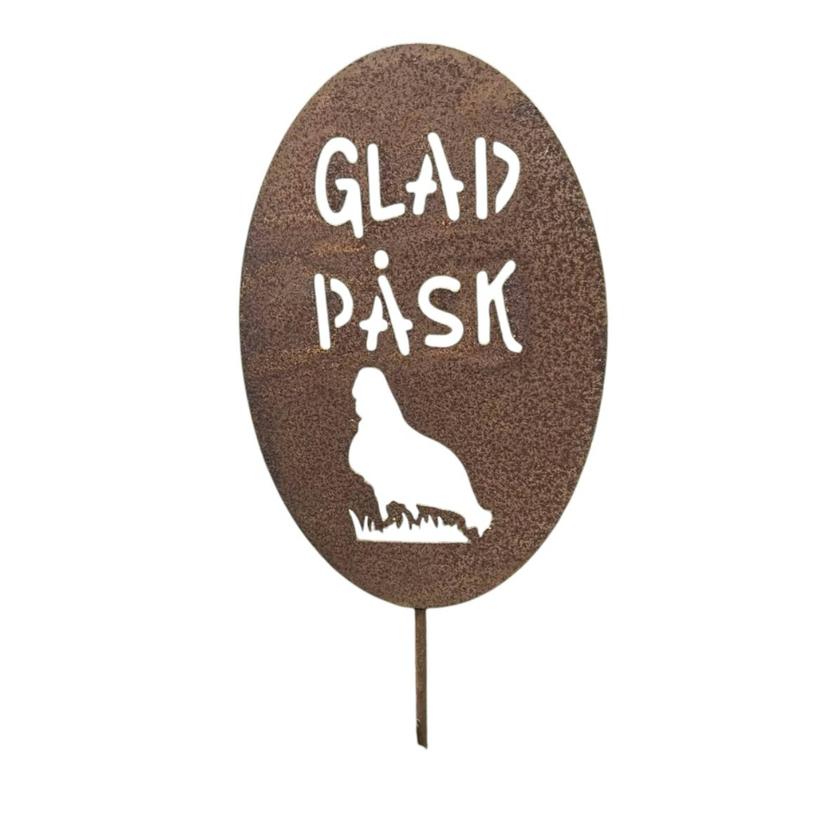Ägg Glad Påsk på pinne med höna