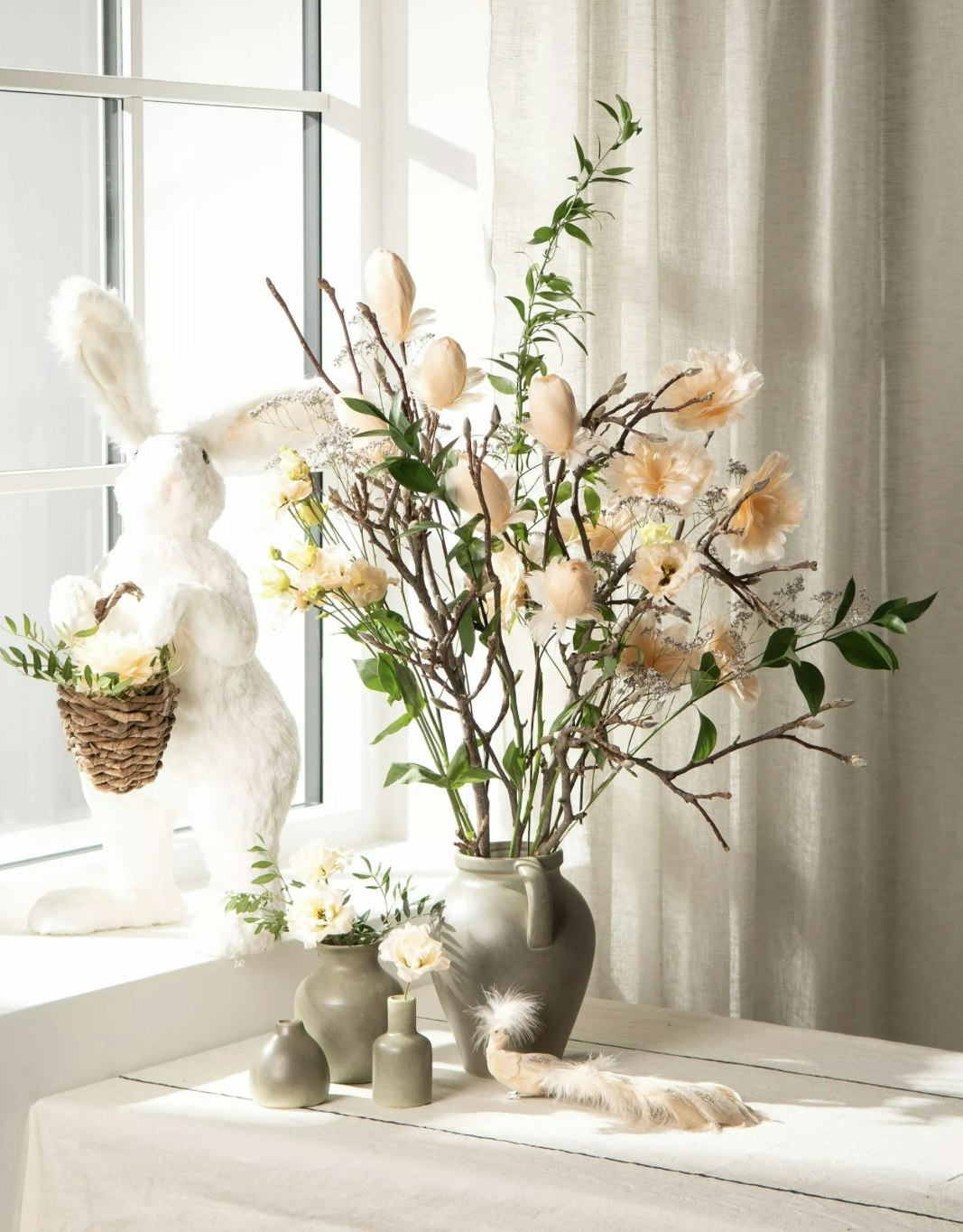 Fjäderblomma Med Clip Aprikos