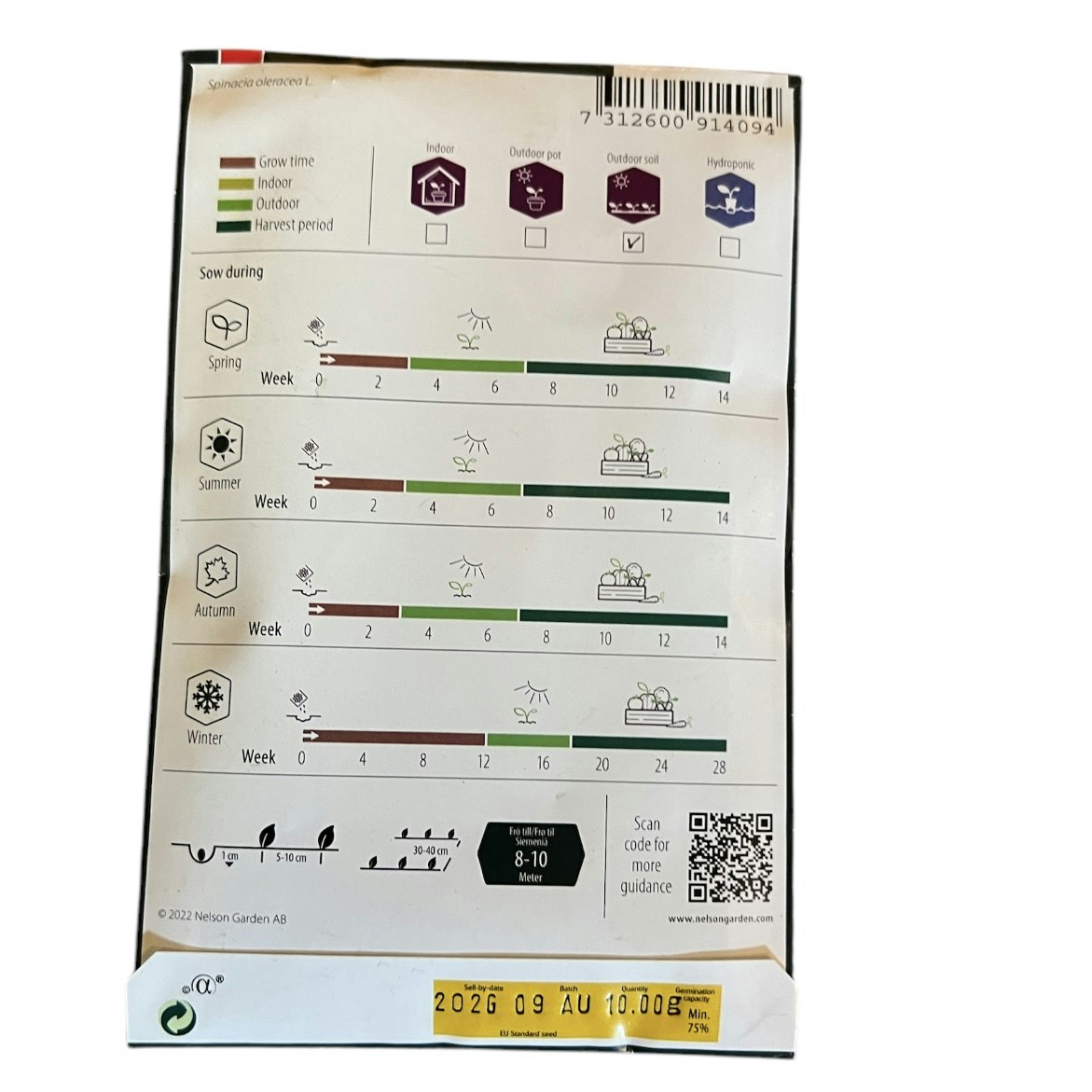 Spenat Vroeg Reuzenblad Organic