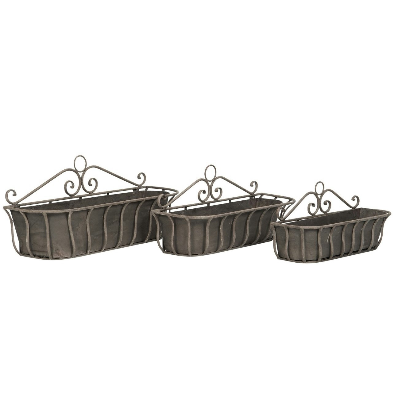 Blomlåda Med Insatts Metall 3pk