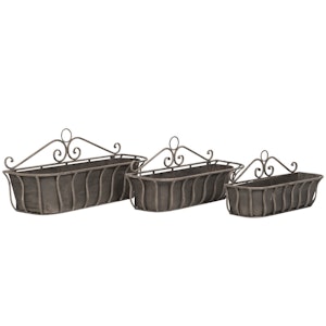 Blomlåda Med Insatts Metall 3pk