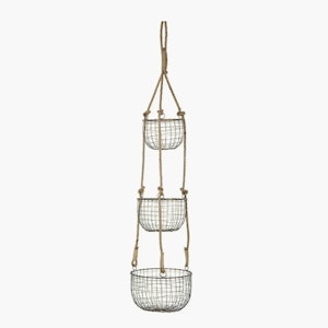 Korgar Metall 3-set Häng Antik Mässing 30%