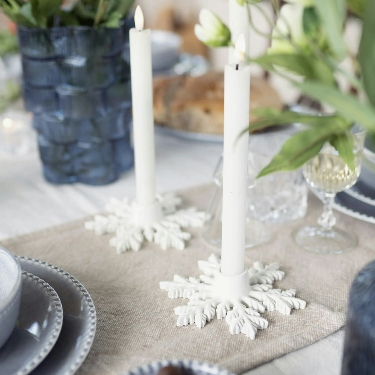 Ljusstake Snöflinga Poly