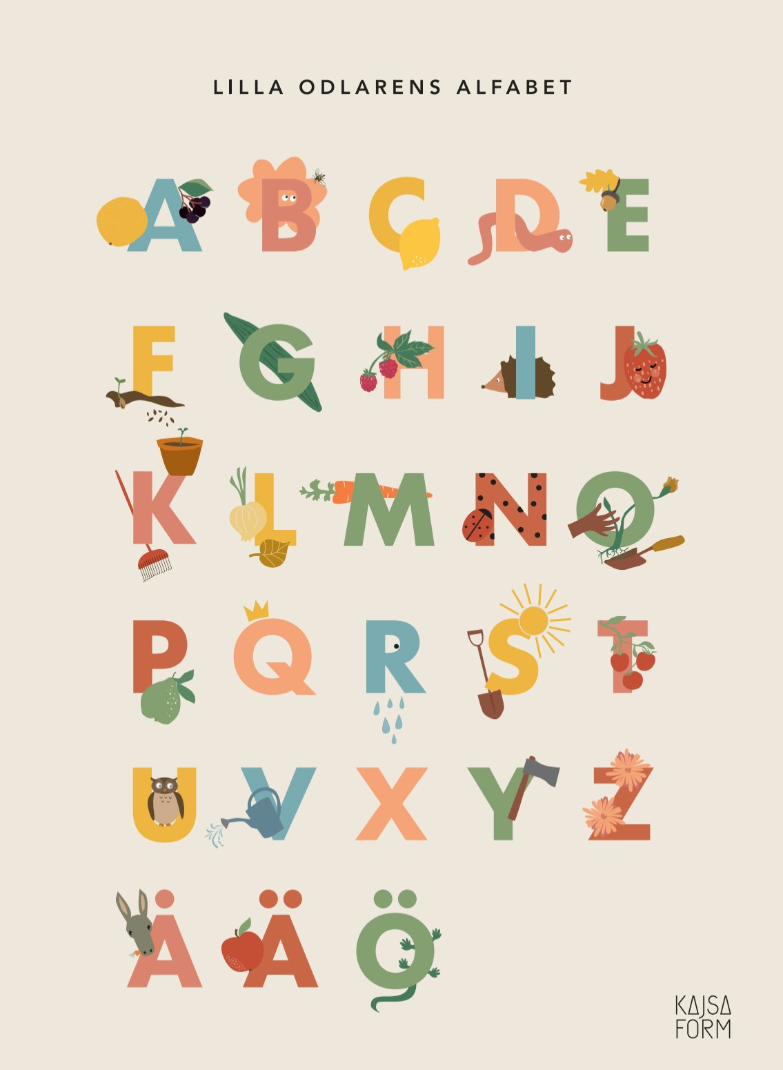 Poster Lilla odlarens alfabet