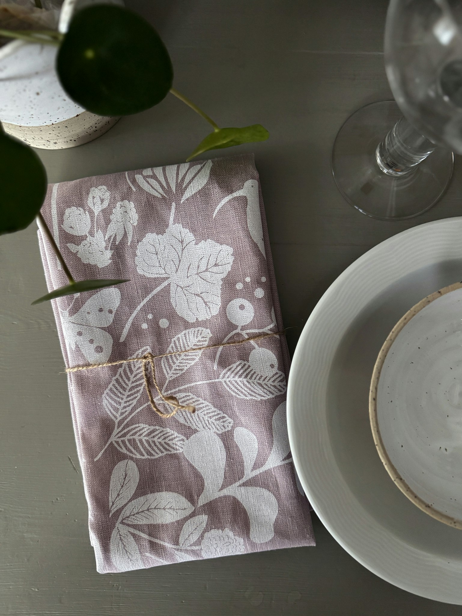 Nyhet! Kökshandduk Västerbotten, rosa