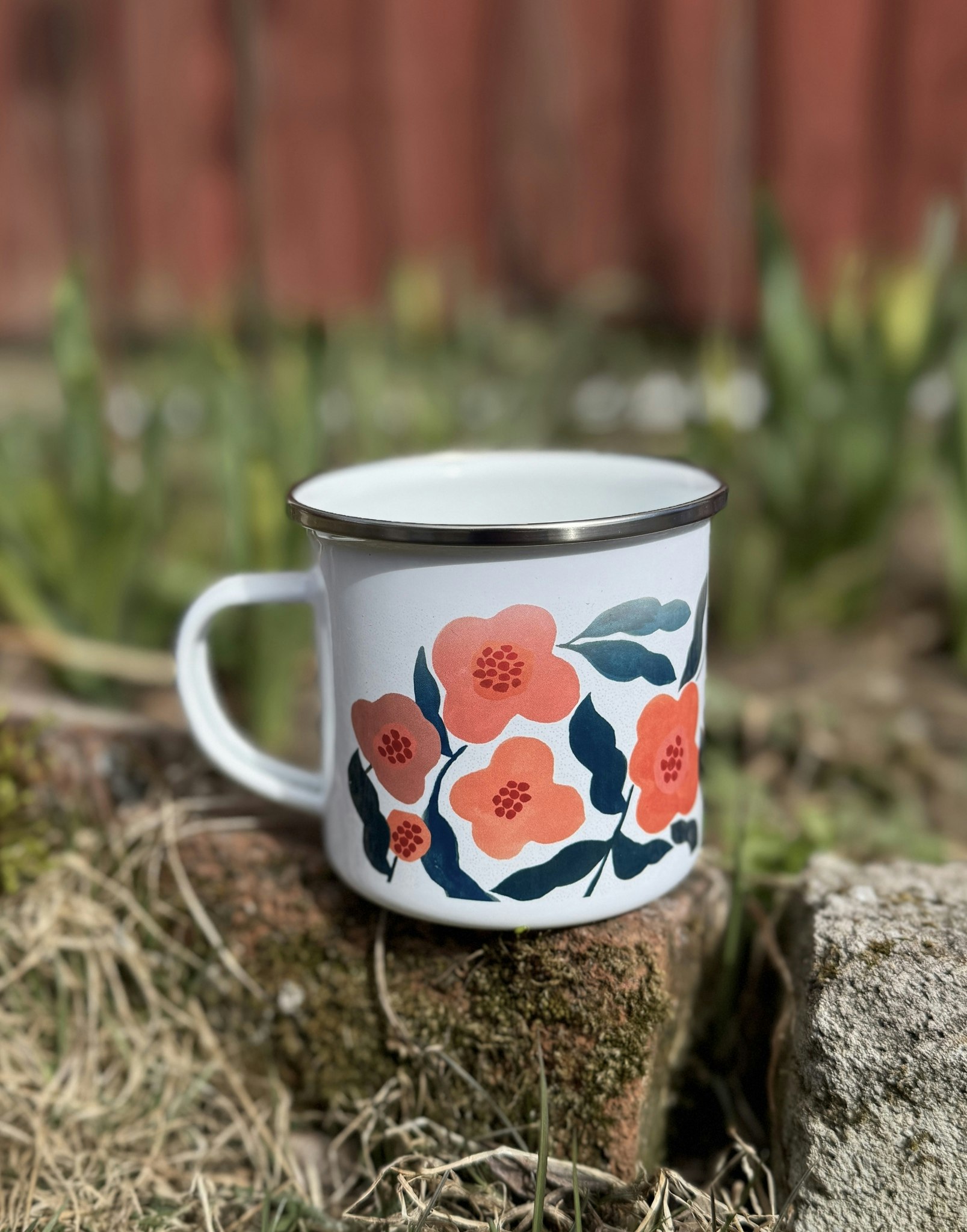 Emaljmugg Blomstra