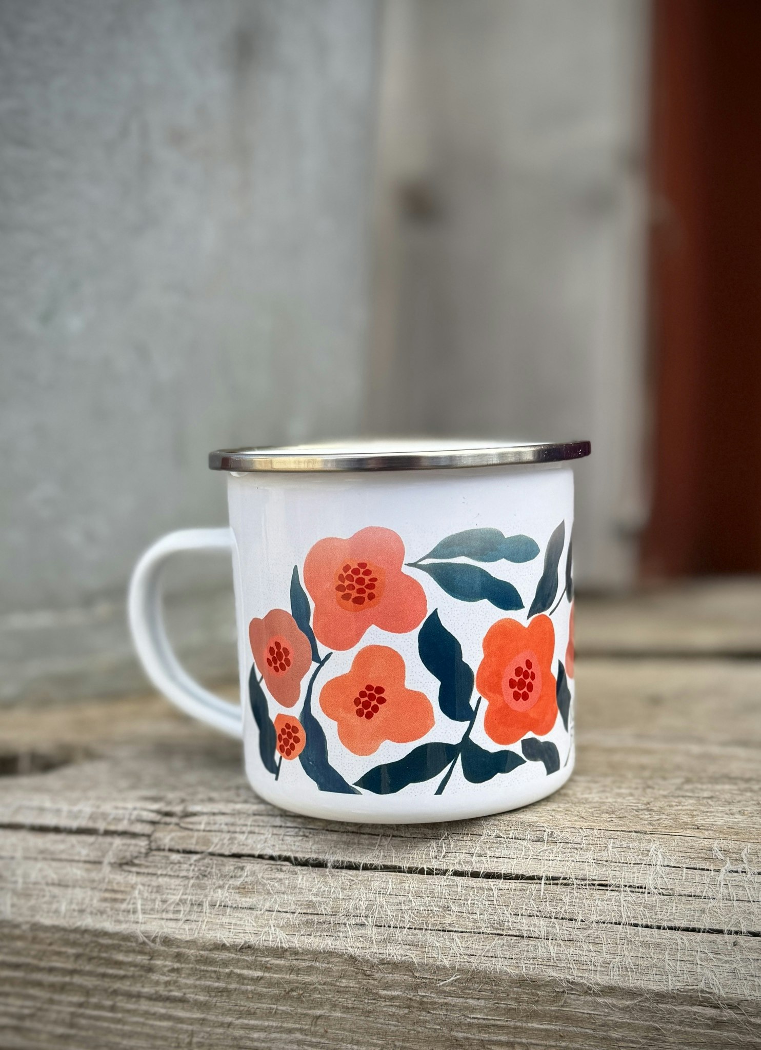 Emaljmugg Blomstra